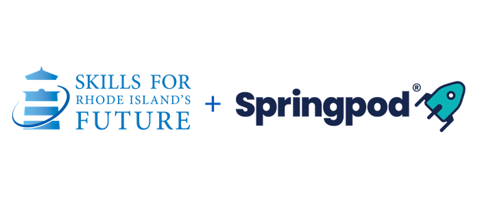 Combined logo for SkillsRI and Springpod